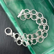 Load image into Gallery viewer, 7.5" Heavy Link Two Strand Chain Bracelet