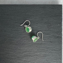 Load image into Gallery viewer, Green Chrysoprase Dangle Earrings