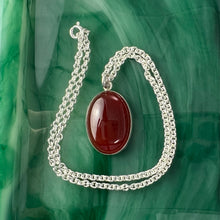 Load image into Gallery viewer, Carnelian Gemstone Pendant Necklace