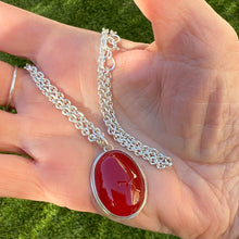 Load image into Gallery viewer, Carnelian Gemstone Pendant Necklace