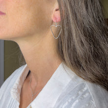 Load image into Gallery viewer, Moxie: Heart Hoop Earrings