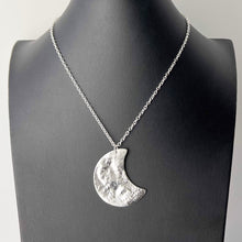 Load image into Gallery viewer, Big Moon Silver Pendant Necklace