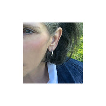 Load image into Gallery viewer, Classic II: Medium Size Round Silver Hoop Earrings