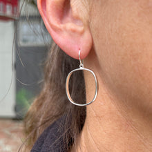 Load image into Gallery viewer, Good Vibes: Rounded Square Hoop Dangle Earrings