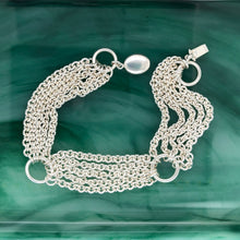 Load image into Gallery viewer, Silver Multi Strand Chain Bracelet