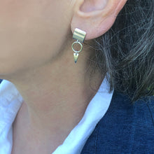 Load image into Gallery viewer, Little Hunter: Silver Geometric Dangle Earrings