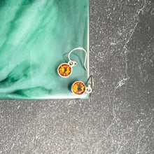 Load image into Gallery viewer, Citrine Faceted Drop Earring Dangles, Ear Wire Earrings