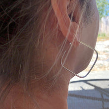 Load image into Gallery viewer, Impulse: Diagonal Square Post Hoop Earrings