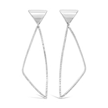 Load image into Gallery viewer, Swing: Triangle Silver Post Earrings and Dangles
