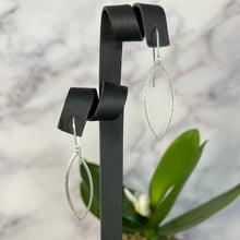 Load image into Gallery viewer, Applause Silver Leaf Shaped Dangle Earrings