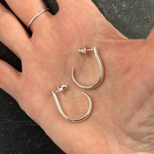 Load image into Gallery viewer, Piper: Carved Sterling Silver Post Hoops