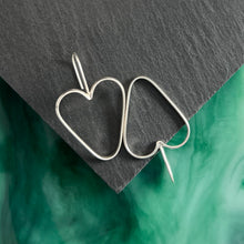 Load image into Gallery viewer, Moxie: Heart Hoop Earrings