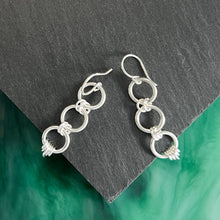 Load image into Gallery viewer, Chant: Silver Linked Dangle Earrings