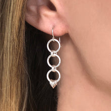 Load image into Gallery viewer, Chant: Silver Linked Dangle Earrings