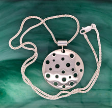 Load image into Gallery viewer, Silver Domed Pendant Necklace