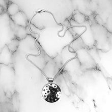 Load image into Gallery viewer, Silver Domed Pendant Necklace