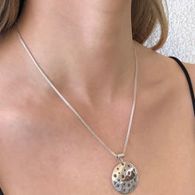 Load image into Gallery viewer, Silver Domed Pendant Necklace