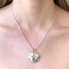 Load image into Gallery viewer, Silver Domed Pendant Necklace