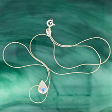 Load image into Gallery viewer, Aquamarine Pear Pendant Necklace
