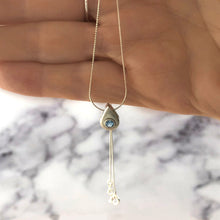 Load image into Gallery viewer, Aquamarine Pear Pendant Necklace