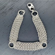 Load image into Gallery viewer, Silver Multi Strand Chain Bracelet