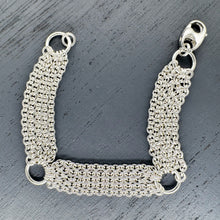 Load image into Gallery viewer, Silver Multi Strand Chain Bracelet