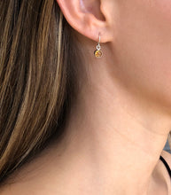Load image into Gallery viewer, Citrine Cabochons Ear Wire Earrings