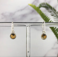 Load image into Gallery viewer, Citrine Cabochons Ear Wire Earrings