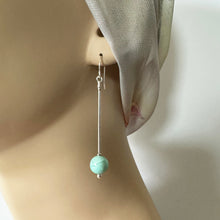 Load image into Gallery viewer, Blue Green Turquoise Long Dangles