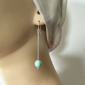 Blue Green Turquoise Long Dangles