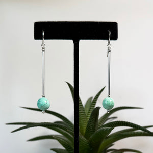Blue Green Turquoise Long Dangles