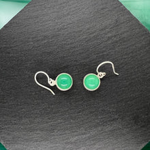 Load image into Gallery viewer, Green Chrysoprase Dangle Earrings