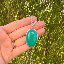 Load image into Gallery viewer, Chrysoprase Oval Pendant Necklace