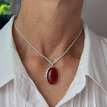 Load image into Gallery viewer, Carnelian Gemstone Pendant Necklace