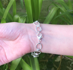 7.5" Large Oblong Link Chain Bracelet