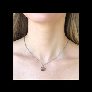 Rutilated Quartz Pendant and Chain Necklace