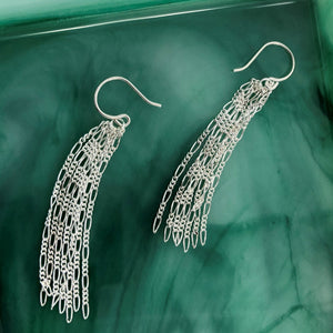 Figaro: Silver Chain Dangle Earrings