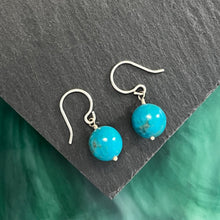 Load image into Gallery viewer, Large Turquoise Bead Earrings