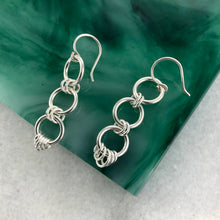Load image into Gallery viewer, Chant: Silver Linked Dangle Earrings