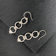 Load image into Gallery viewer, Chant: Silver Linked Dangle Earrings