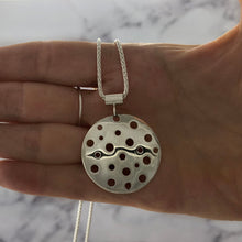 Load image into Gallery viewer, Silver Domed Pendant Necklace