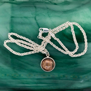 Rutilated Quartz Pendant and Chain Necklace